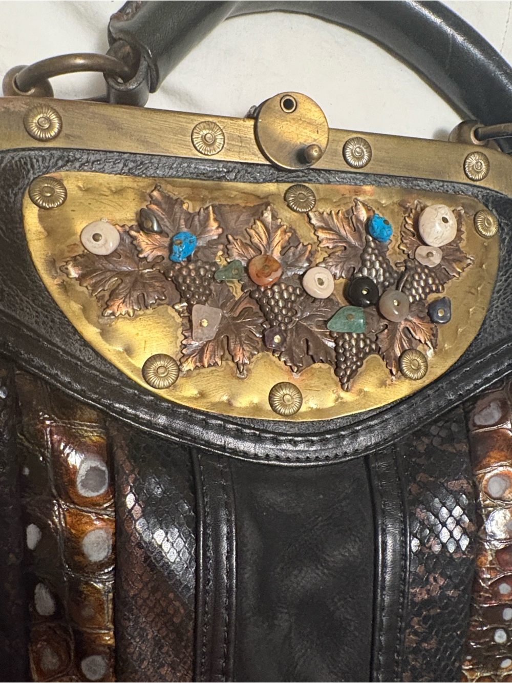 Vintage 1980's Limited Edition Simboli Leather Shoulder Bag - Picture 16 of 16